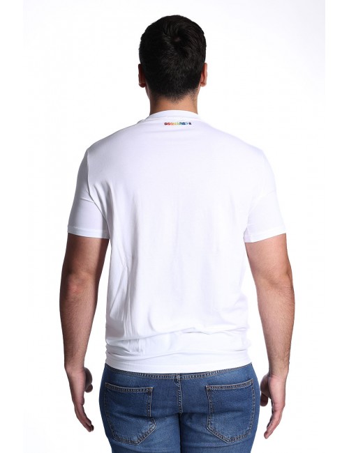 t-shirt dsquared2 UOMO BIANCA 100 - D9M206250 vista posteriore