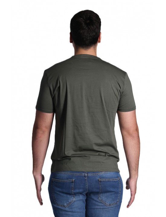 t-shirt gallo UOMO VERDE MILITARE 15626 STRELIZIA - AP516767 vista frontale