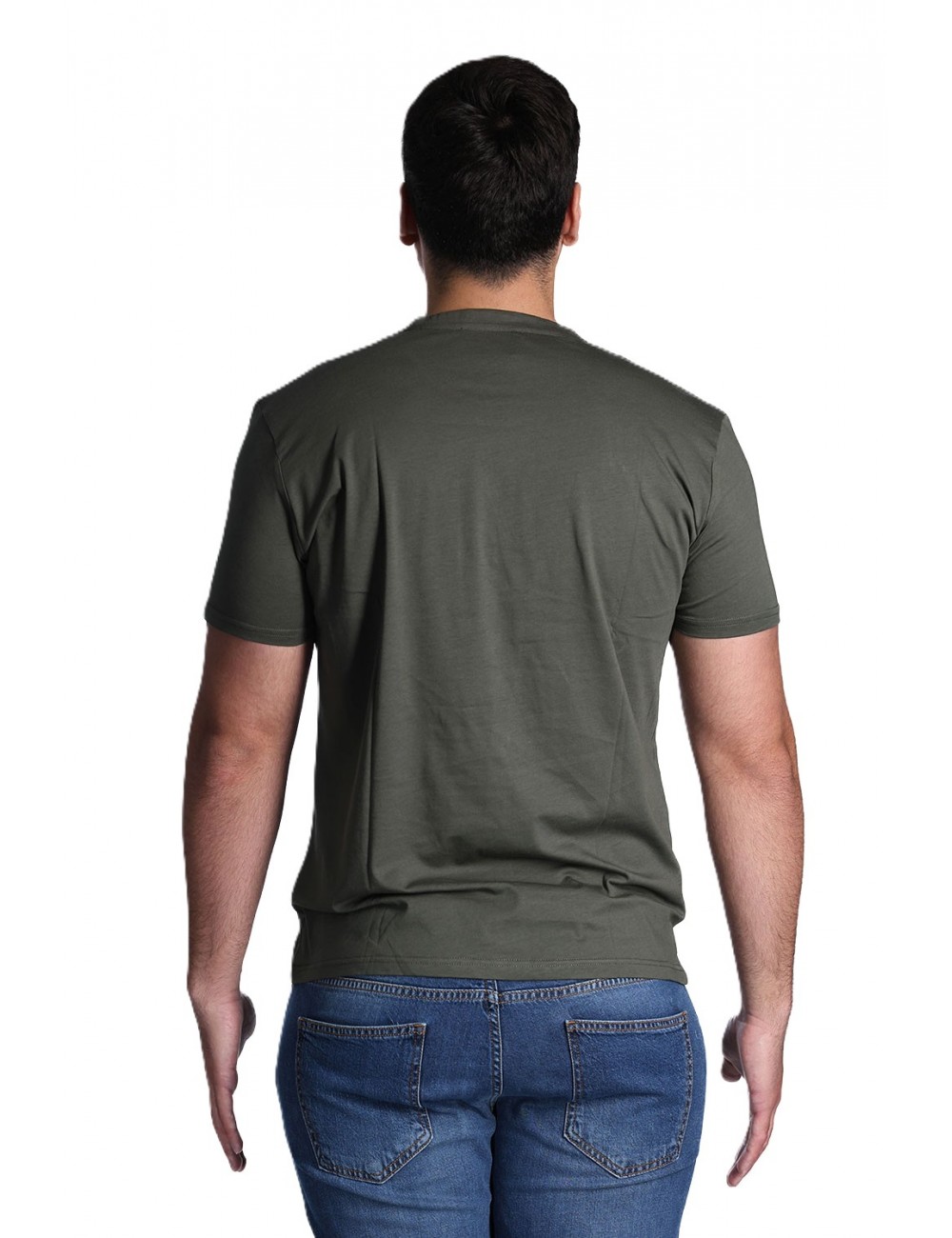 t-shirt gallo UOMO VERDE MILITARE 15626 STRELIZIA - AP516767 vista frontale