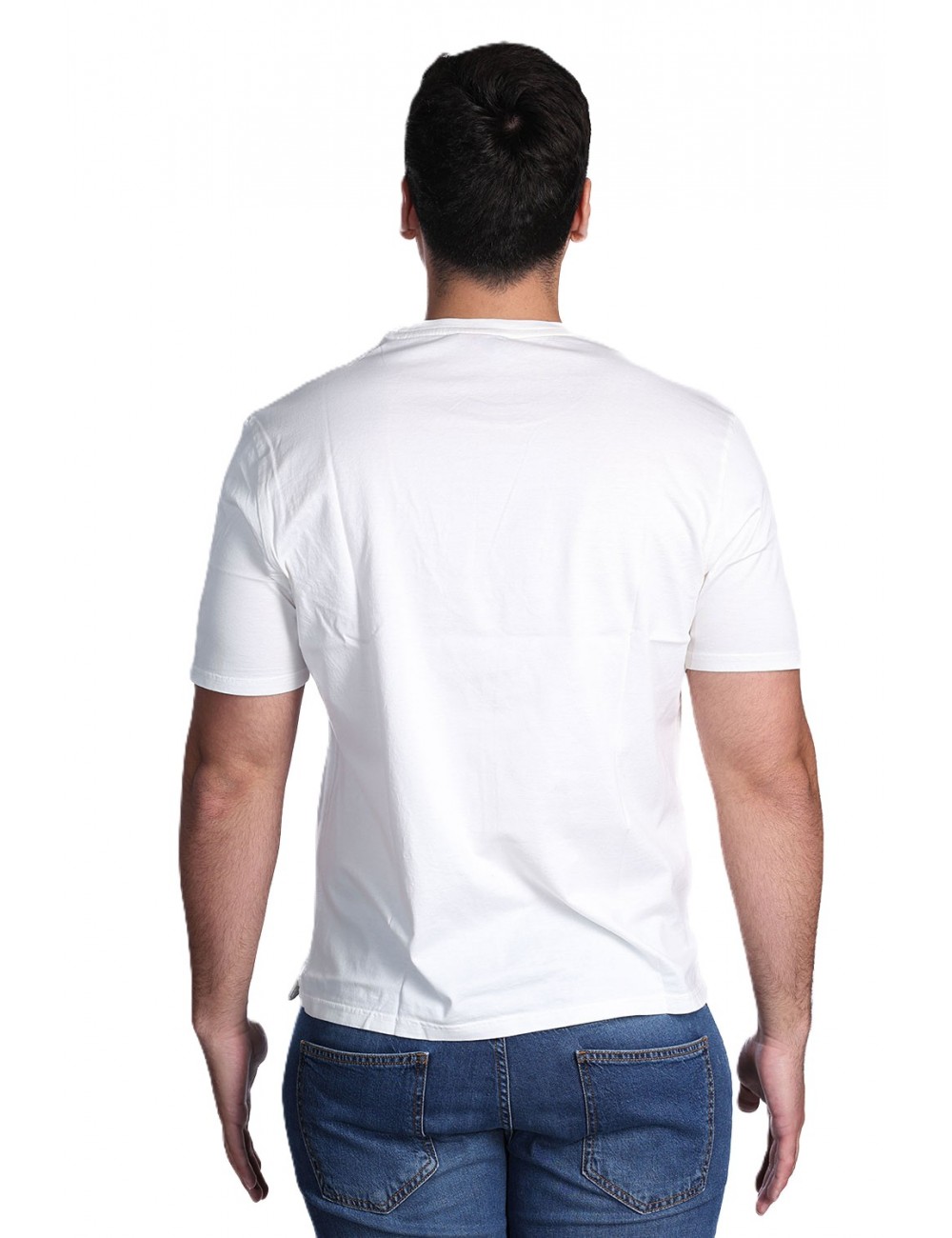 t-shirt gallo UOMO BIANCA 10846 LATTE - AP516882 vista posteriore