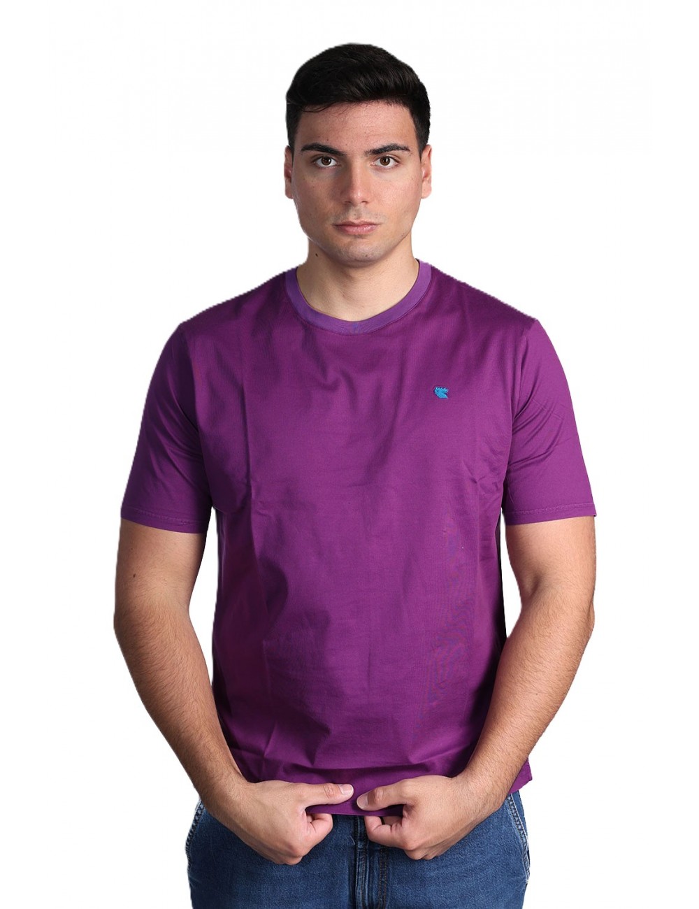 t-shirt gallo UOMO VIOLA 15512 VESCOVO - AP516882 vista frontale