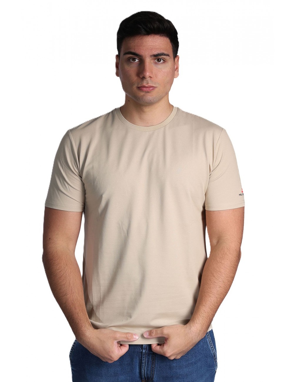 t-shirt peuterey UOMO BEIGE 794 - ZOLE 02 - PEU5470 vista frontale