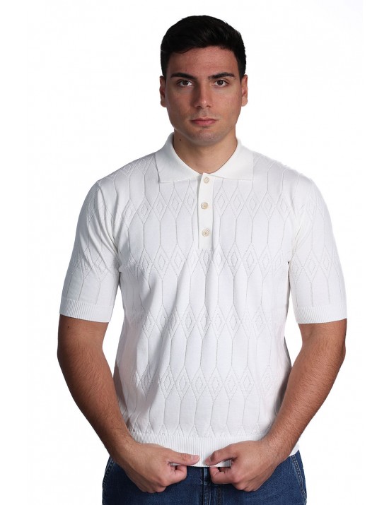 polo masq UOMO BIANCA 125 - M5426-9030 vista frontale
