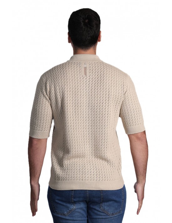 camicia masq UOMO BEIGE 130 - M5426-9023 vista frontale