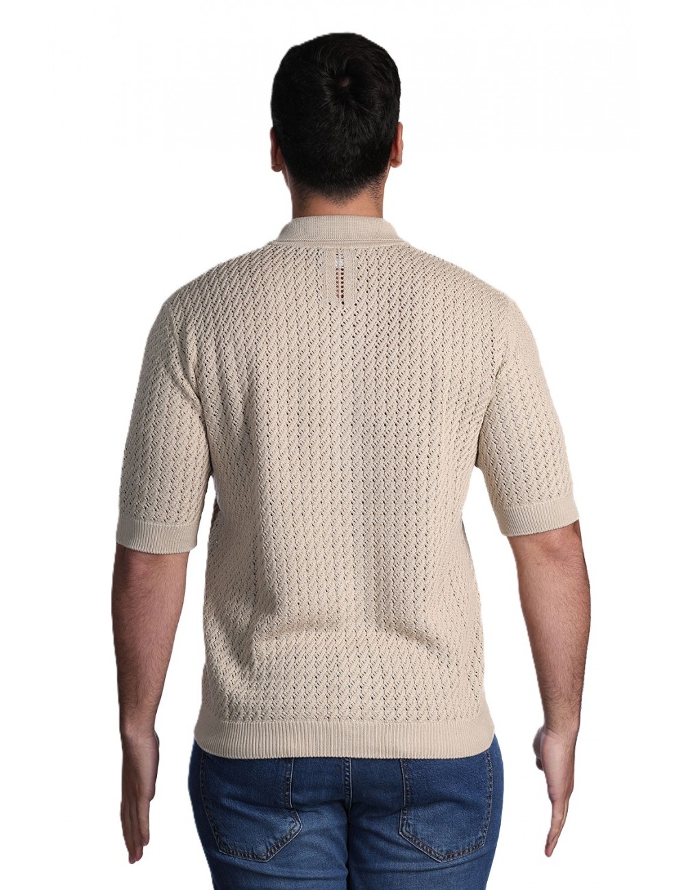 camicia masq UOMO BEIGE 130 - M5426-9023 vista posteriore