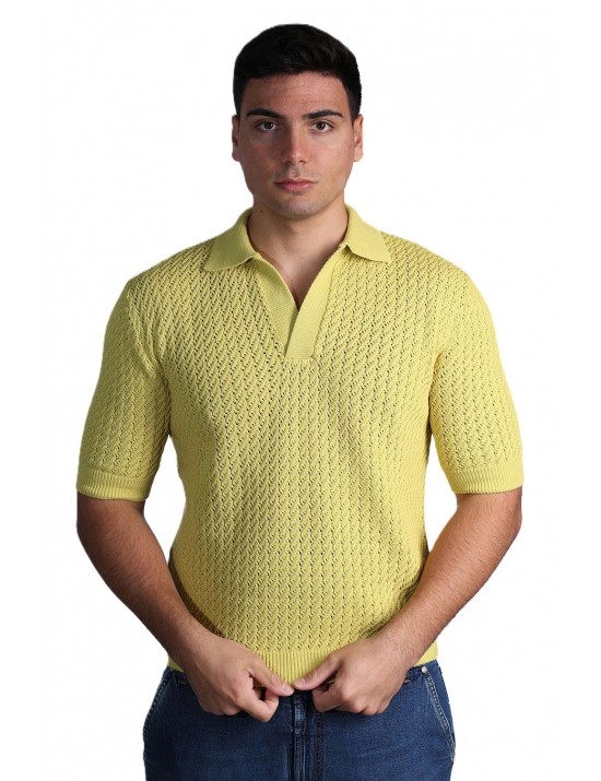 polo masq UOMO VERDE ACIDO 285 - M5426-9022 vista frontale