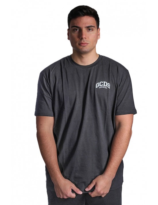 t-shirt gcds UOMO 999G BLACK E GREEN - C1MEQC041J104 vista frontale