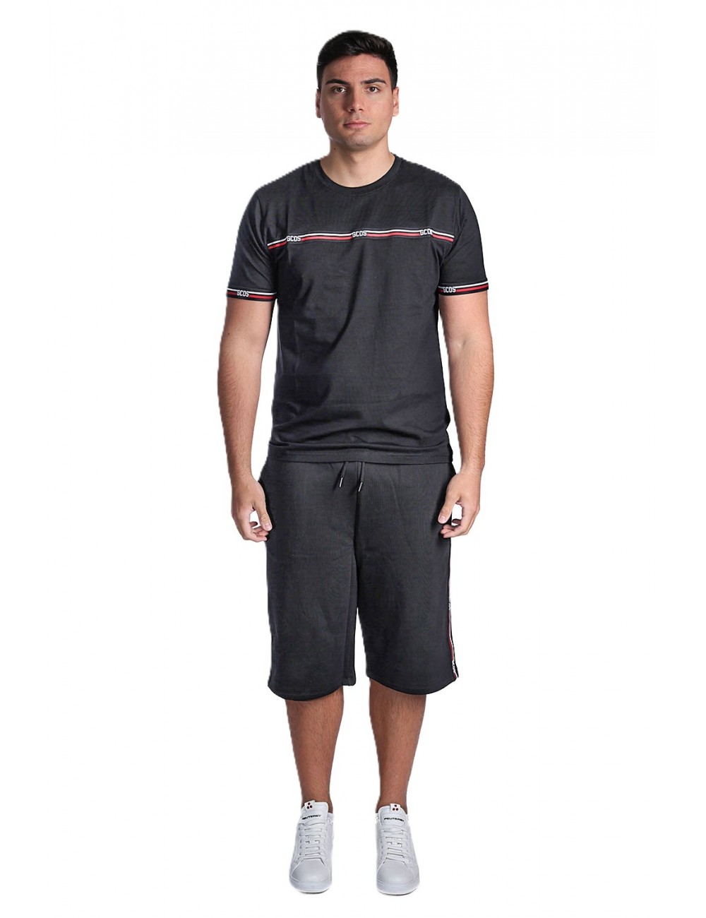 pantaloncino gcds UOMO 999B BLACK/BLACK - C1MEQL214F004 vista completo frontale