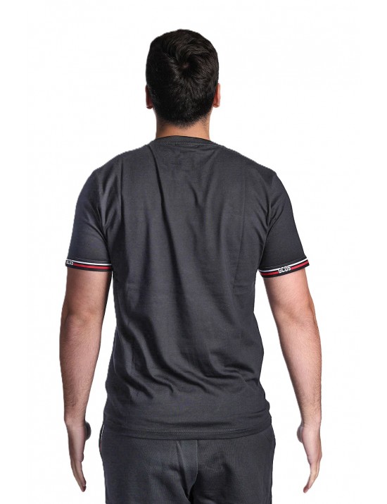t-shirt gcds UOMO 999B BLACK/BLACK - C1MEQC036J101 vista frontale