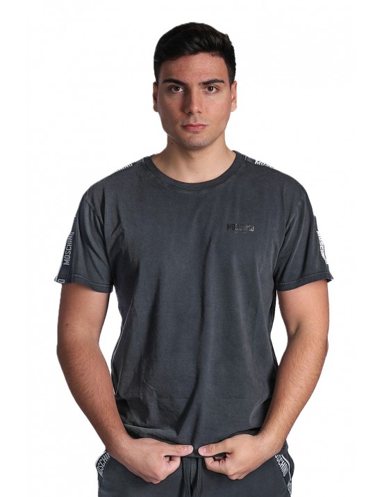t-shirt moschino UOMO NERA 0555 - V1A0702 - 4437 vista frontale