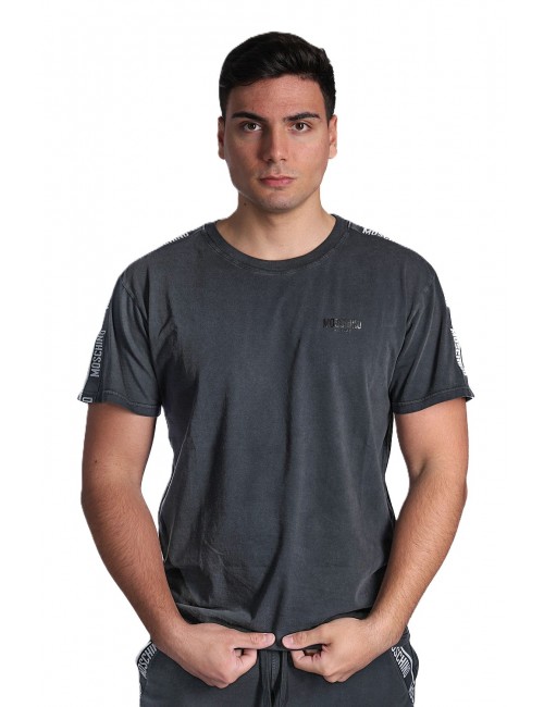 t-shirt moschino UOMO NERA 0555 - V1A0702 - 4437 vista frontale