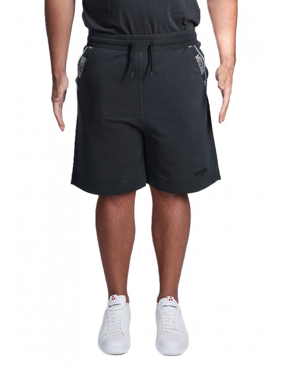 pantaloncino moschino UOMO NERO 0555 - V1A6804 - 4436 vista frontale