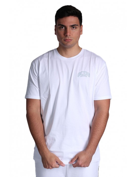 t-shirt gcd UOMO 100G OPTIC WHITE E GREEN - C1MEQC041J104 vista frontale
