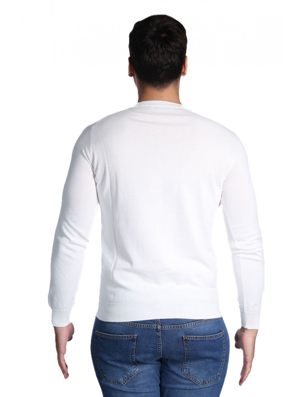 maglioncino masq UOMO BIANCO 125 - M5425-1000 vista posteriore
