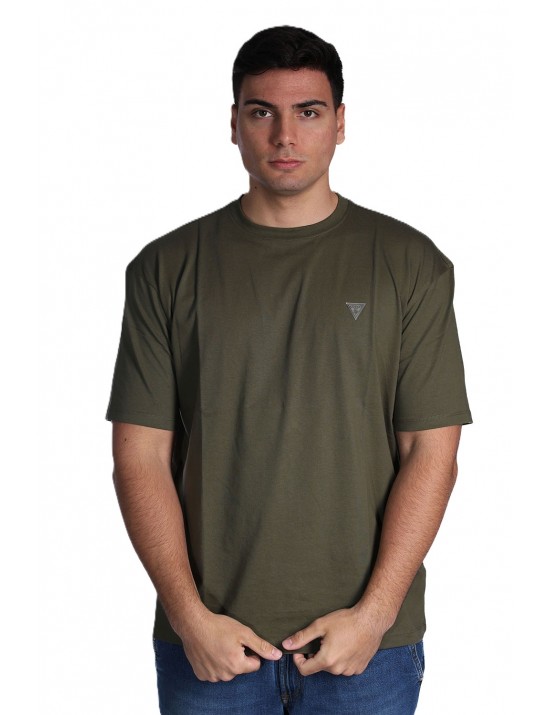 t-shirt guess UOMO VERDE MILITARE G8F6 - F6GI11K8HM4 vista frontale