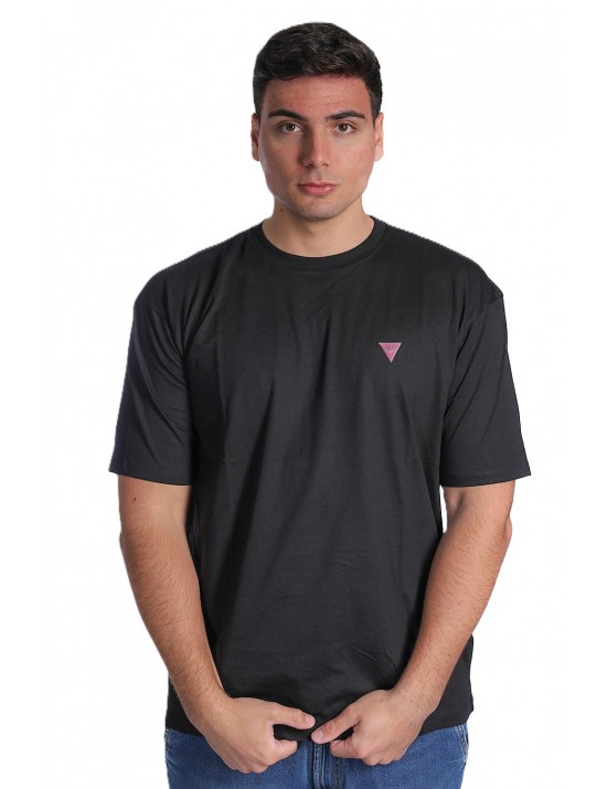t-shirt guess UOMO NERA JBLK - F6GI11K8HM4 vista frontale