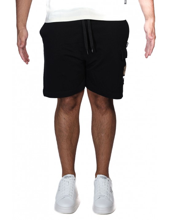 pantaloncino moschino UOMO NERO 0555 - V1A6802 - 4409 vista frontale
