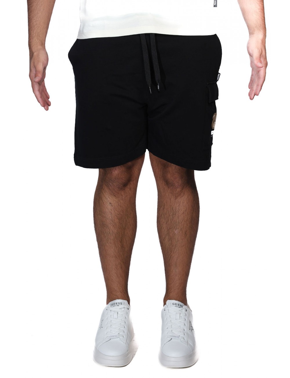 pantaloncino moschino UOMO NERO 0555 - V1A6802 - 4409 vista frontale