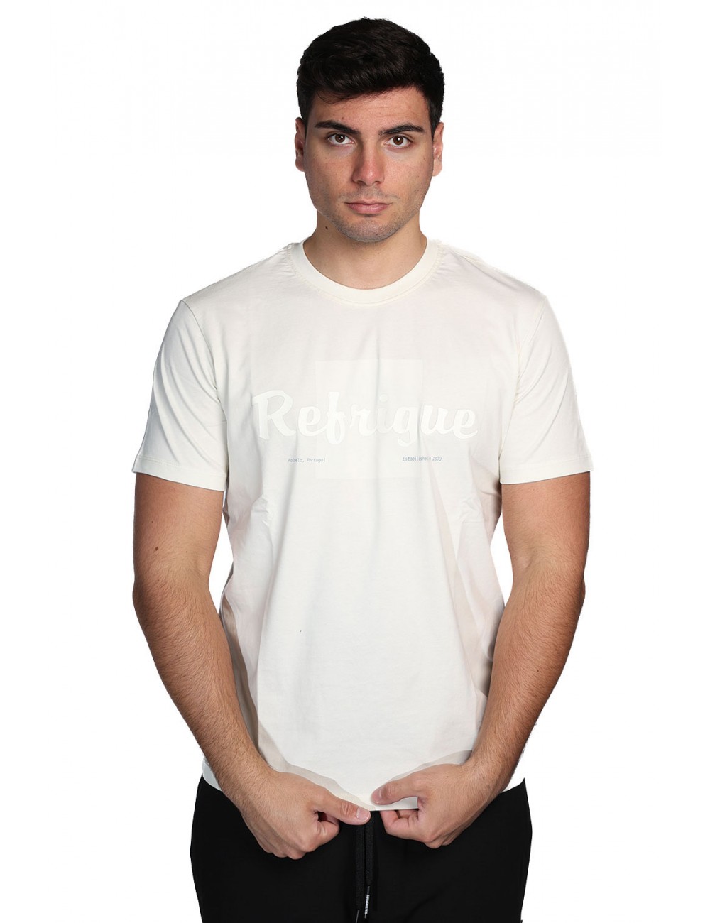 t-shirt refrigue UOMO AVORIO BONE - R4519M261 vista frontale