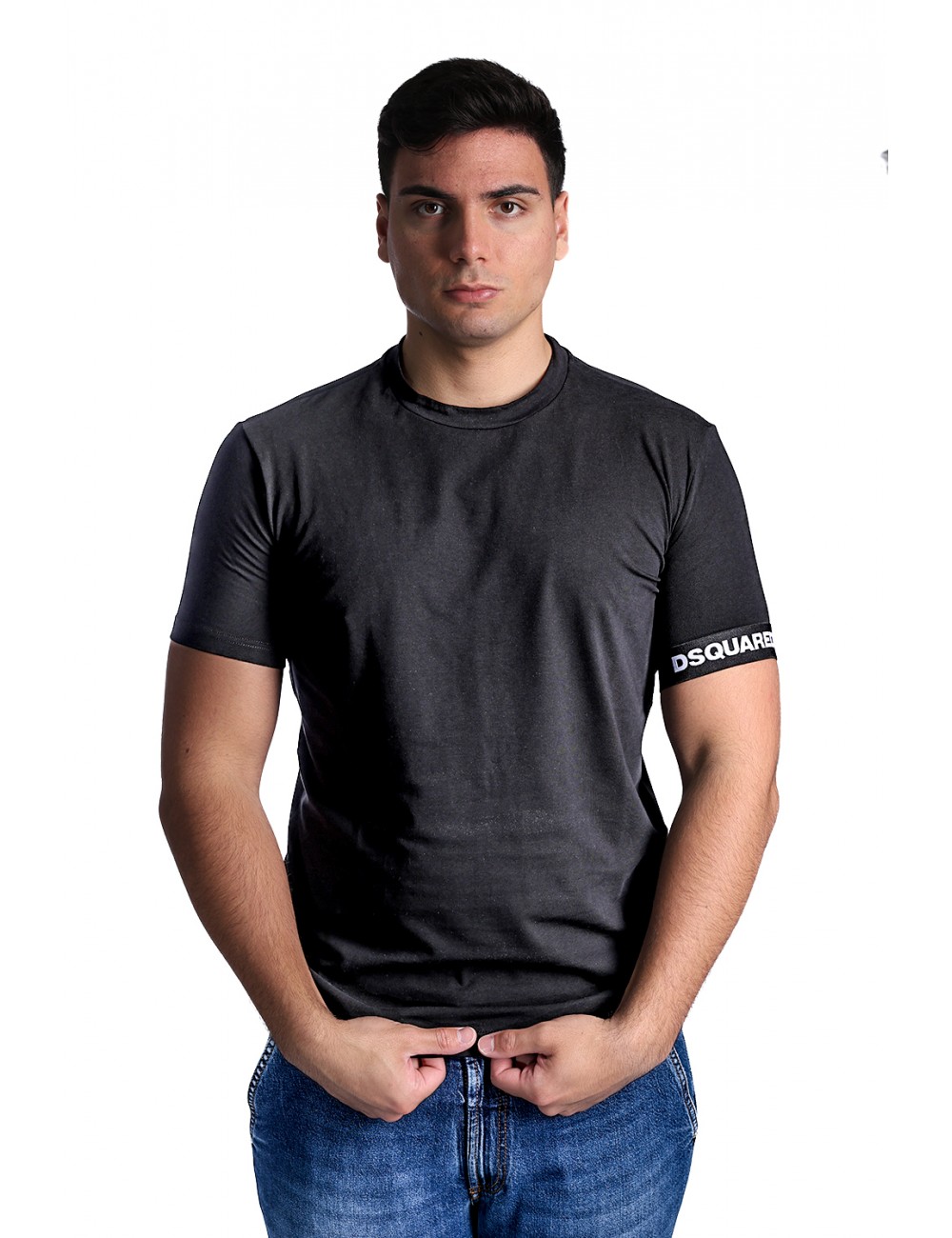 t-shirt dsquared2 UOMO NERA 001 - D9M3S6210 vista frontale