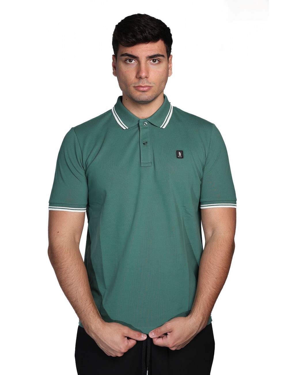 polo refrigue UOMO BOTTLE GREEN - R5018M261 vista frontale