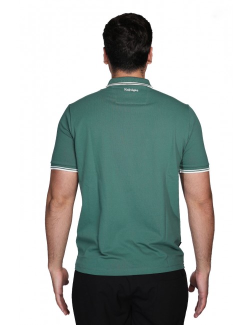 polo refrigue UOMO BOTTLE GREEN - R5018M261 vista posteriore