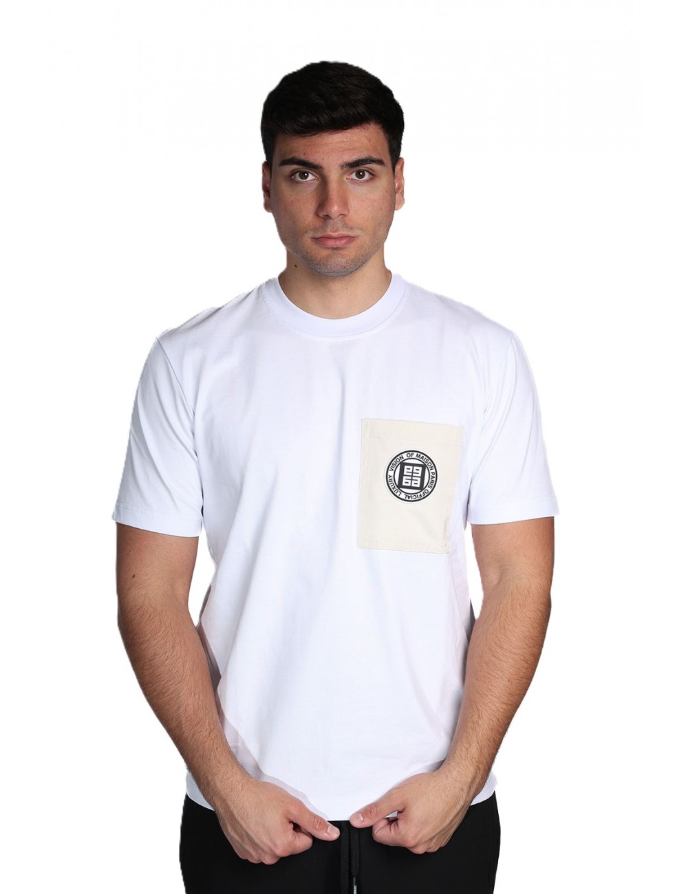 t-shirt maison 9 paris UOMO BIANCA - M9M2931 vista frontale