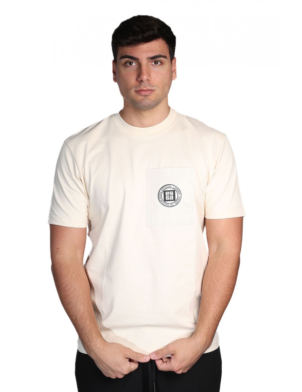 t-shirt maison 9 paris UOMO BEIGE ARTIC - M9M2931 vista frontale