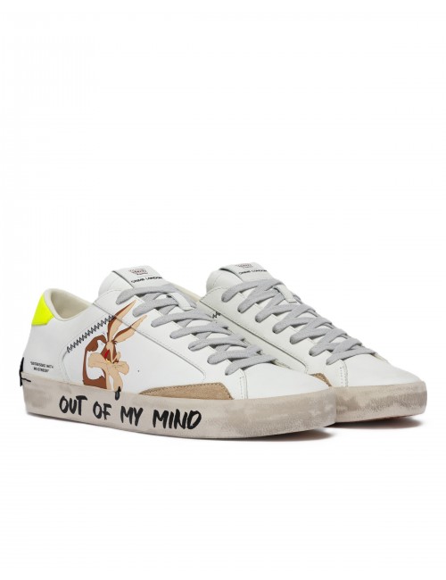 scarpe crime london UOMO BIANCHE - DISTRESSED - 77051PP8.10 vista frontale