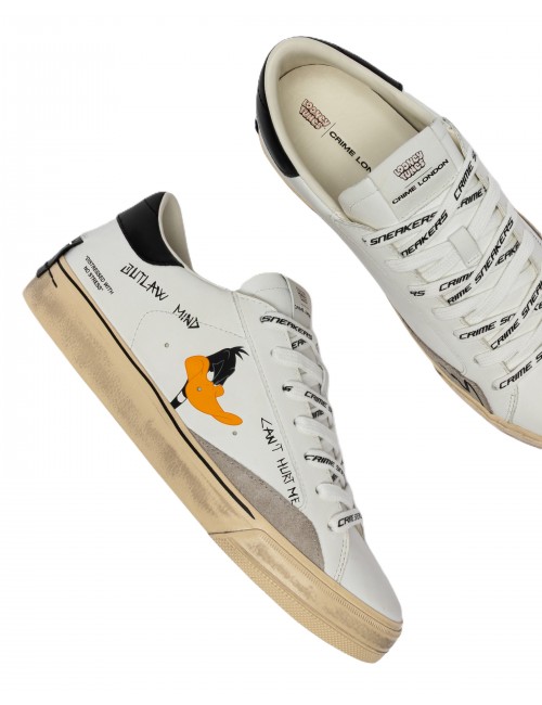 scarpe crime london UOMO BIANCHE - 77080PP8.10 vista superiore