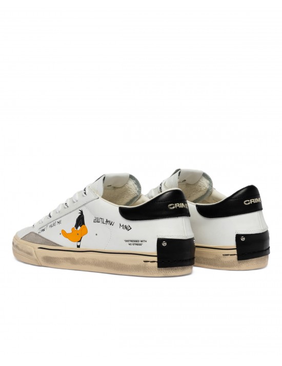 scarpe crime london UOMO BIANCHE - 77080PP8.10 vista laterale