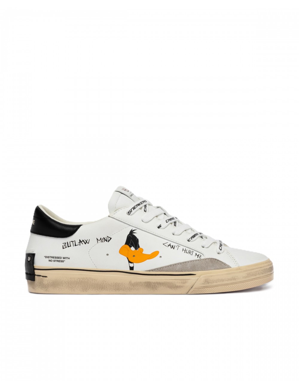 scarpe crime london UOMO BIANCHE - 77080PP8.10 vista laterale