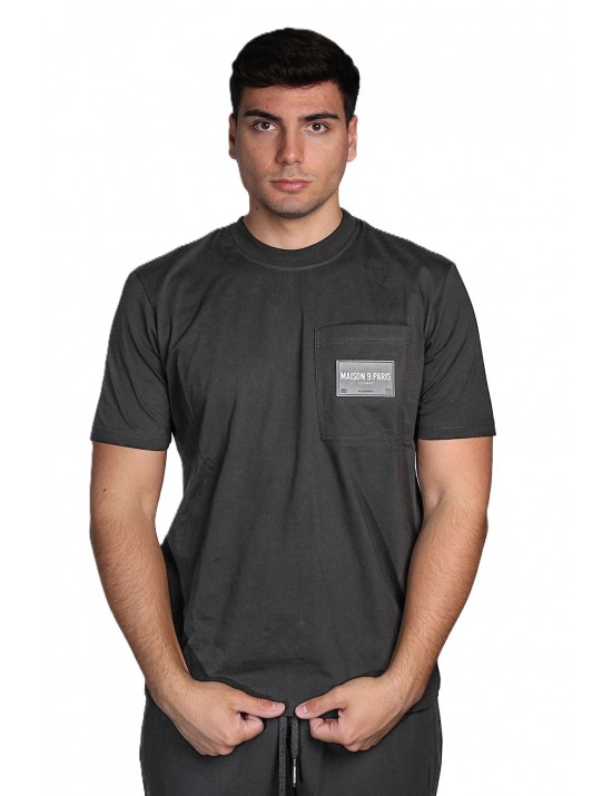 t-shirt maison 9 paris UOMO NERA - M9M2920 vista frontale