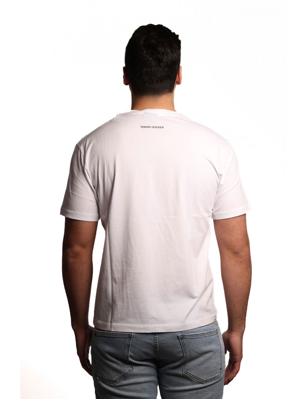 t-shirt save the duck UOMO BIANCA 00000 - DT1709M - BESY22 CAIUS vista posteriore