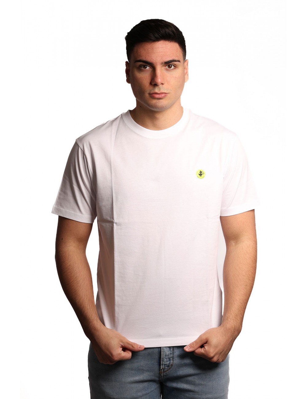 t-shirt save the duck UOMO BIANCA 00000 - DT1709M - BESY22 CAIUS vista frontale