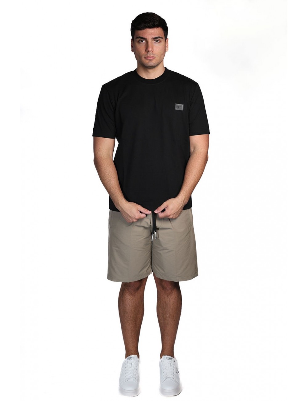 t-shirt maison 9 paris UOMO NERA - M9M2901 vista completo frontale