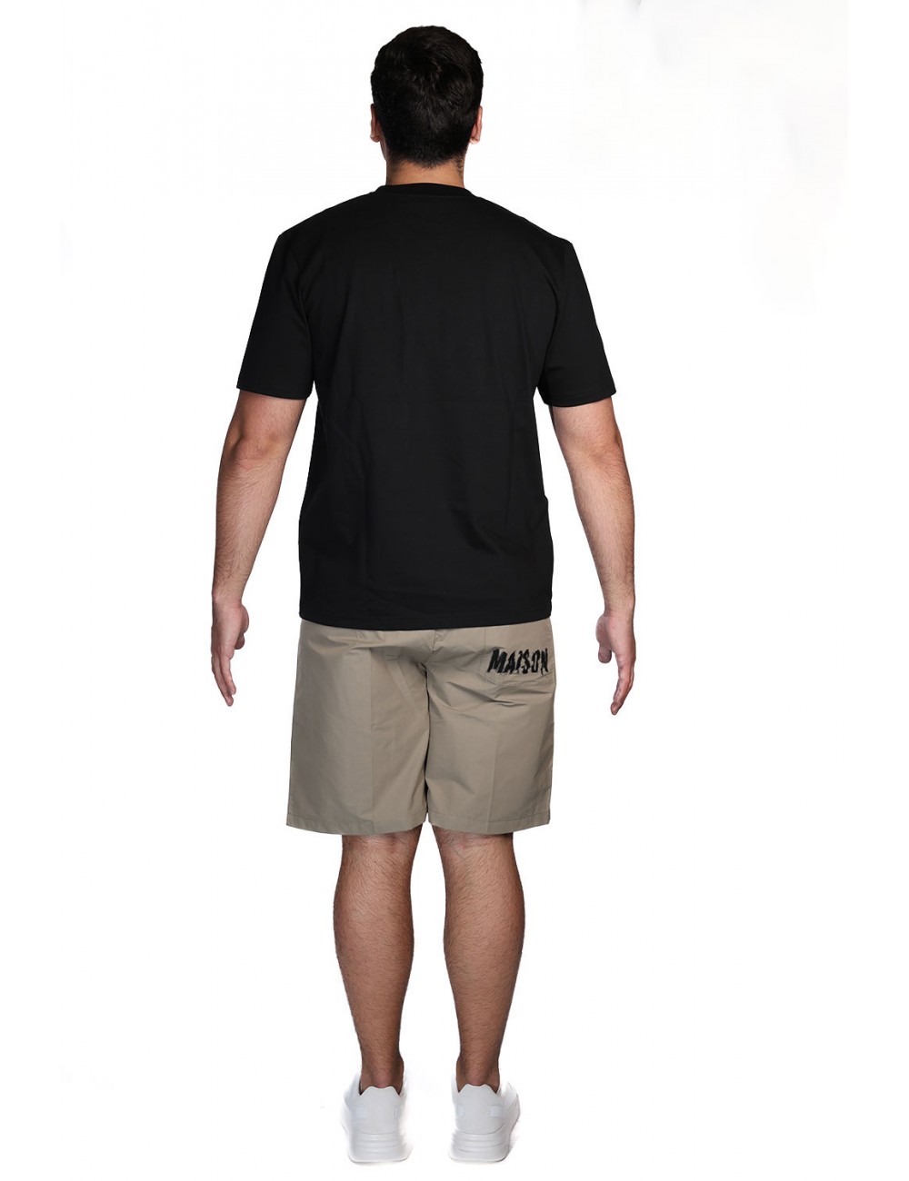 pantaloncino maison 9 paris UOMO BEIGE SCURO TERRA - M9S914 vista completo posteriore