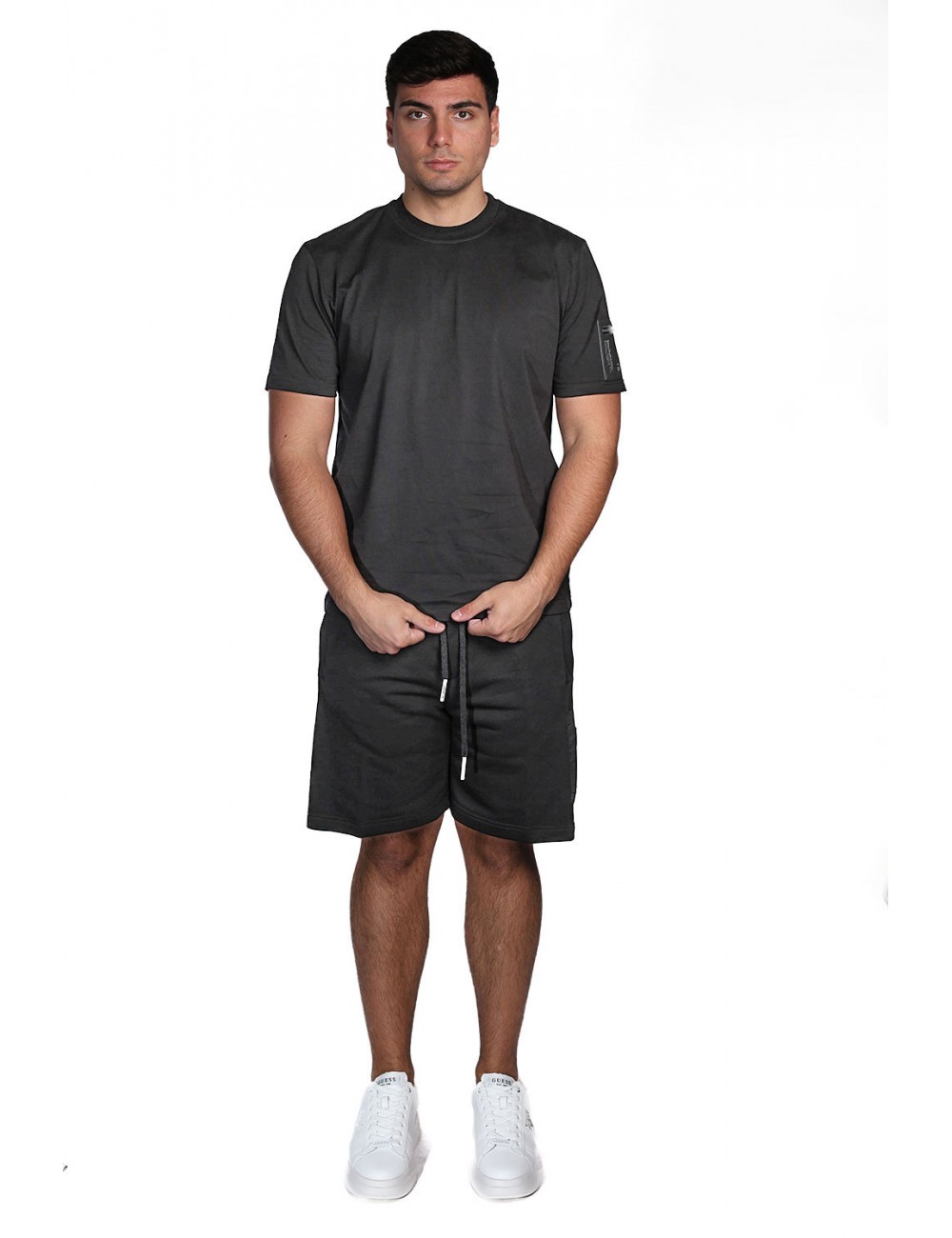 pantaloncino maison 9 paris UOMO NERO - M9S882 vista completo frontale