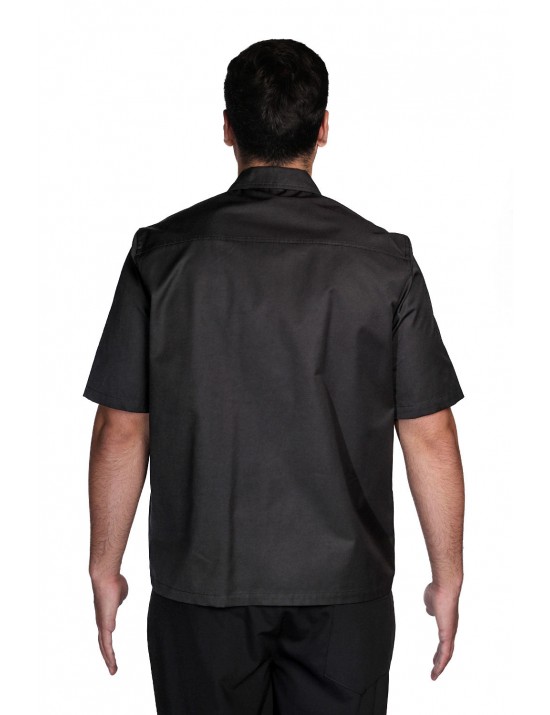 camicia maison 9 paris UOMO NERA - M9CM497 vista frontale