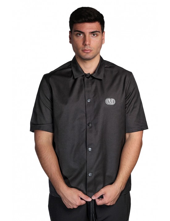 camicia maison 9 paris UOMO NERA - M9CM497 vista frontale
