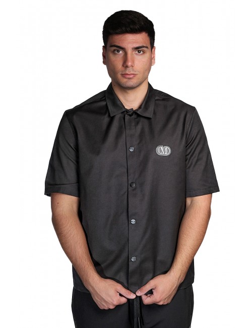 camicia maison 9 paris UOMO NERA - M9CM497 vista frontale