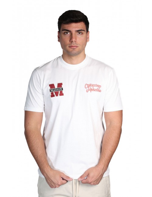 t-shirt maison 9 paris UOMO BIANCA PANNA - M9M2897 vista frontale