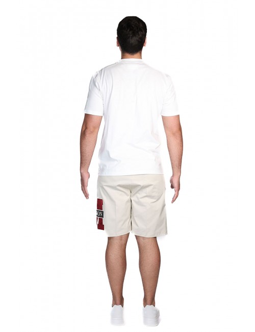 pantaloncino maison 9 paris UOMO BEIGE CHIARO - M9S884 vista completo posteriore