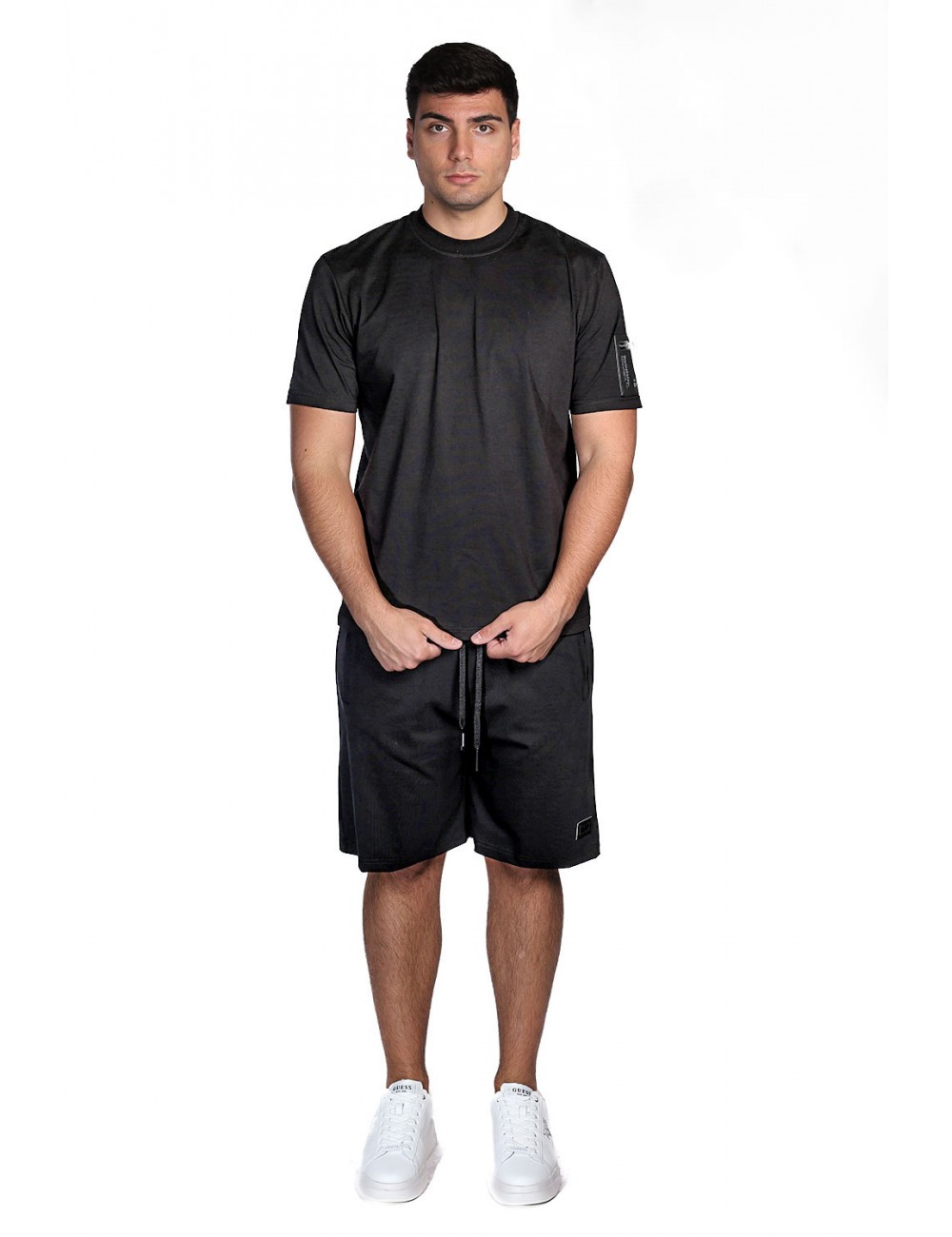 pantaloncino maison 9 paris UOMO NERO - M9S887 vista completo frontale