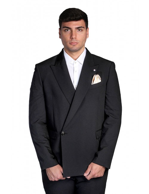 abito bharnaba philosophy UOMO NERO - WASABI - AB7297 vista giacca frontale