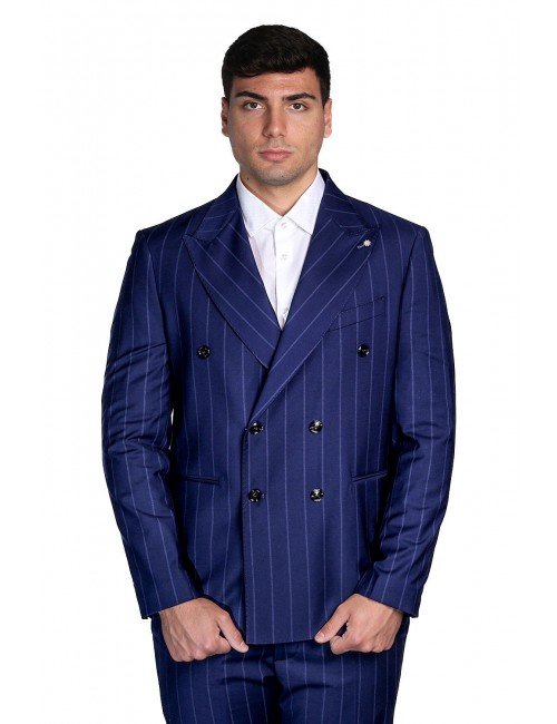 abito bharnaba philosophy UOMO BLU - TANARO - AB7277R vista giacca frontale
