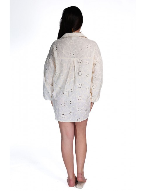 abito a camicia cotazur DONNA BEIGE - CMC61149 vista posteriore