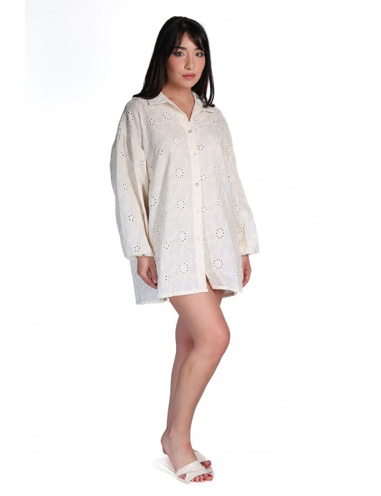 abito a camicia cotazur DONNA BEIGE - CMC61149 vista frontale