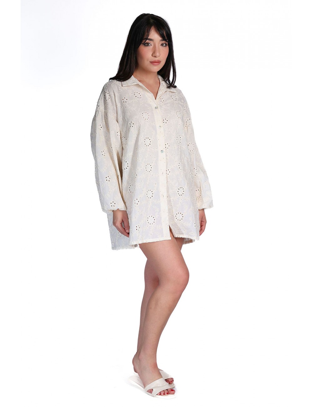 abito a camicia cotazur DONNA BEIGE - CMC61149 vista frontale