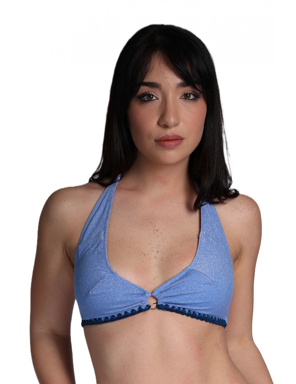 costume cotazur DONNA CELESTE - BKC61182 vista triangolo frontale
